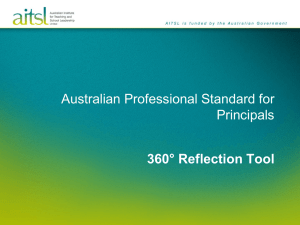Standard 360 Reflection Tool - Australian Institute for Teaching and