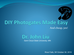 DIY Photogates Made Easy - St. Cloud State University