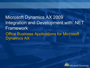 .NET Development for Microsoft Dynamics AX