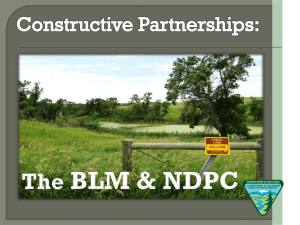 The BLM & NDPC - North Dakota Petroleum Council