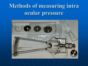 Measuring intraocular pressure