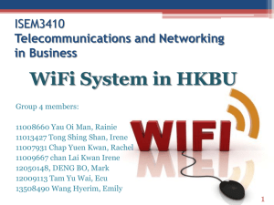 Wifi infrastructure in HKBU Campus