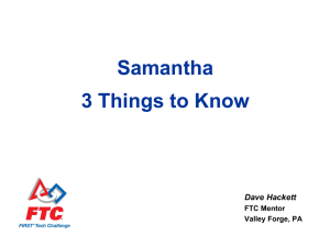 Samantha - 3 Things to Know (Power Point)