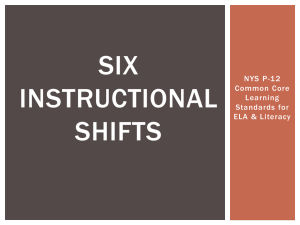 Six Instructional Shifts