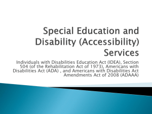 Disability Services Presentation