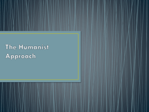 The Humanist Approach PP - Holy Spirit Catholic Schools
