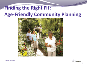 Finding the Right Fit Age-Friendly Community Planning