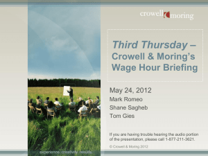 Third Thursday - Crowell & Moring