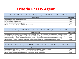 Criteria Pr.CHS Agent
