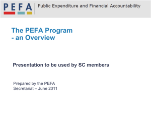 Program Overview - The PEFA Framework