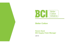 BCI Supply Chain Training - Better Cotton Initiative