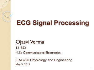 Algorithms for ECG signal processing