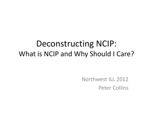 Deconstructing NCIP PowerPoint