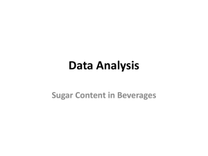 Lab 1-05 - Sugar Content in Beverages