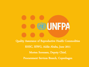 quality assurance - Reproductive Health Supplies Coalition