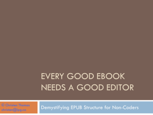 Demystifying EPUB Structure for Non-coders