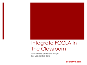 Integrate FCCLA In The Classroom