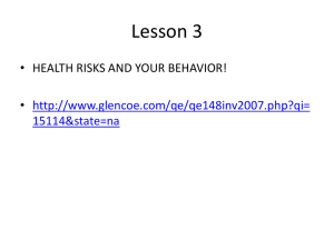 Ch. 1 Health and Wellness Lesson 3