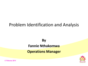 Problem identification and analysis 25.02.14