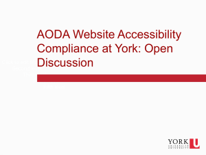 PowerPoint  file - AODA Web Accessibility at York
