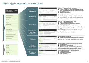 Travel Approval Quick Reference Guide