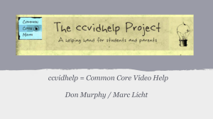 Developing CCLS math videos to help students do