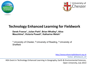 Derek France, University of Chester, Technology Enhanced