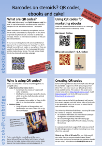 QR codes and ebooks poster - Cambridge University Library