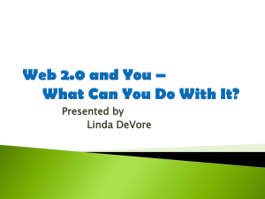 Web 2.0 -- What You Can You Do With It