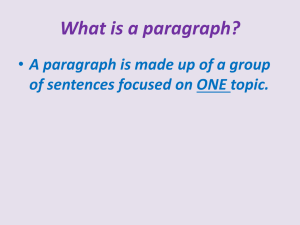 What is a paragraph?
