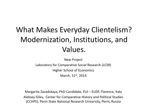 What Makes Everyday Clientelism? Modernization, Institutions, and