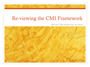 Re-viewing the CMI Framework