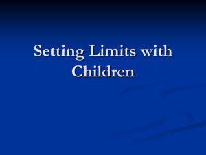 Setting Limits with Children