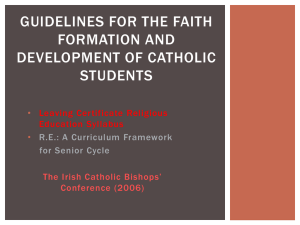 Leaving Certificate Religious Education Syllabus/Religious Education