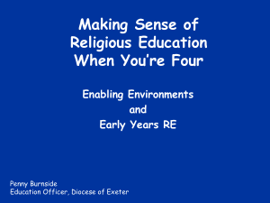 Making Sense of Religious Education When You`re Four by Penny