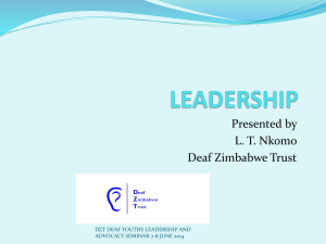 LEADERSHIP - Deaf Zimbabwe Trust