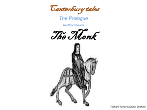 Canterbury tales The Prologue Geoffrey Chaucer