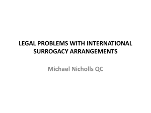 Legal Problems With International Surrogacy Arrangements