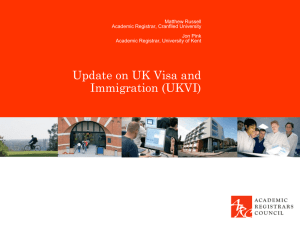 Update on UK Visa and Immigration (UKVI)