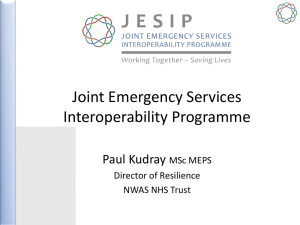 JESIP Joint Emergency Services Interoperability Programme
