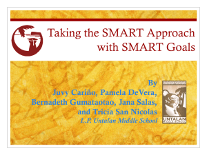 Taking the SMART Approach with SMART Goals