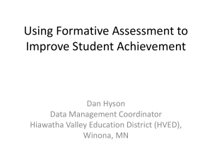 Using Formative Assessment to Improve Student