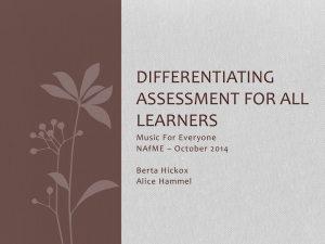 Differentiating Assessment for All Learners