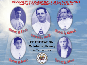 Diapositiva 1 - Congregation of the Sacred Hearts of Jesus and Mary