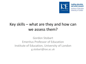 Key skills * what are they and how can we assess them?
