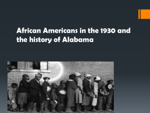African Americans in the 1930s