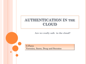 AUTHENTICATION IN CLOUD