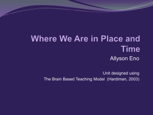 Where We Are in Place and Time Presentation - Brain
