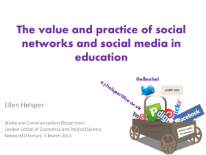 The value and practice of social networks and social media in