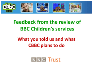 Feedback from the review of BBC Children`s services